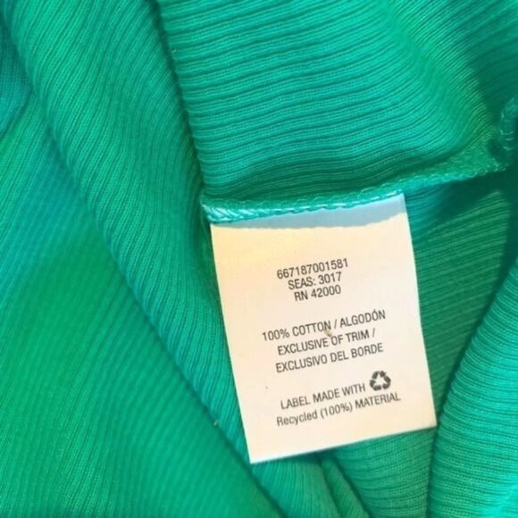 Joe Boxer Womens Green Ribbed Tank Top Lace Trim Sleeveless XL 100% Cotton Casua - Picture 3 of 6